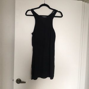 Black express shear tank top